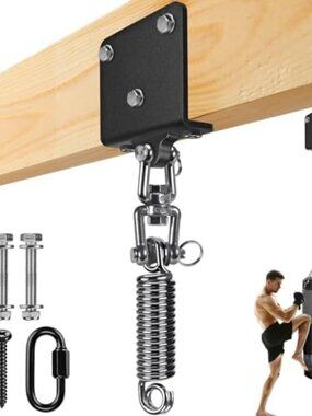 Heavy Bag Hanger with Spring – 360° Swivel Ceiling / Beam Mount Kit